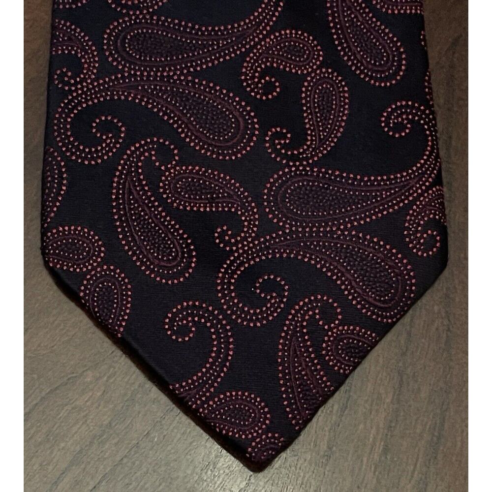 Express Design Studio Black Red Men’s Neck Tie Made In USA
